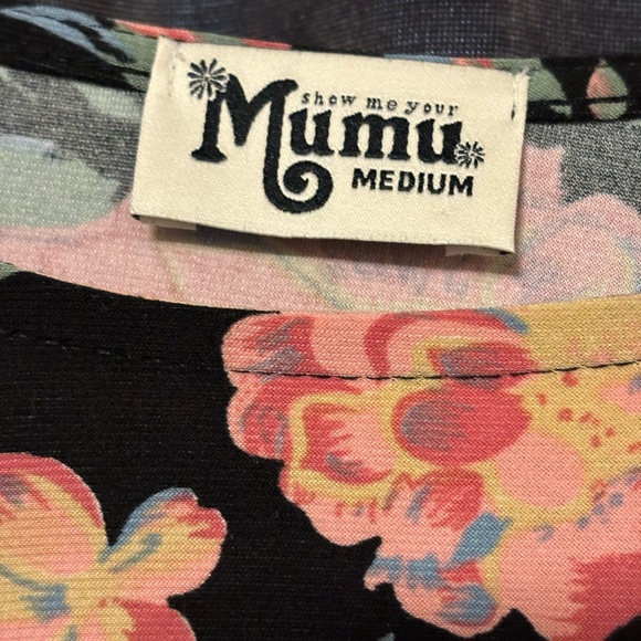 Show Me Your Mumu Long Sleeve Stretchy Floral Print Mini Dress - Picture 2 of 3
